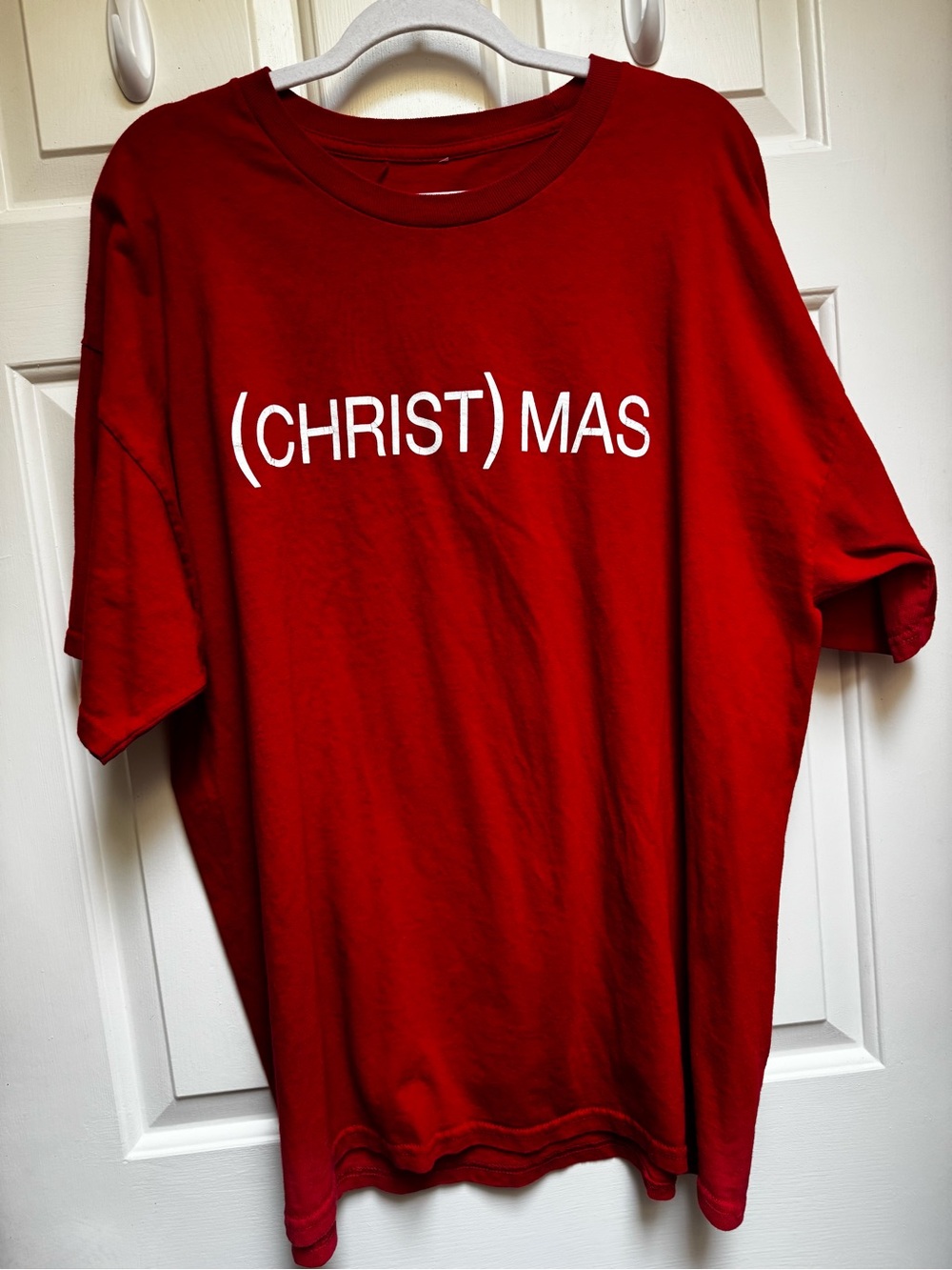 Christmas Red Holiday Party White Graphic Tee T shirt women 2XL XXL mens XL